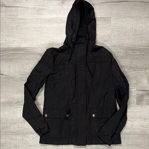 JCrew Black Hooded Women's Jacket sz small